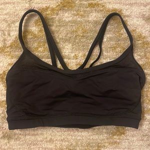 Black cross back lululemon sports bra